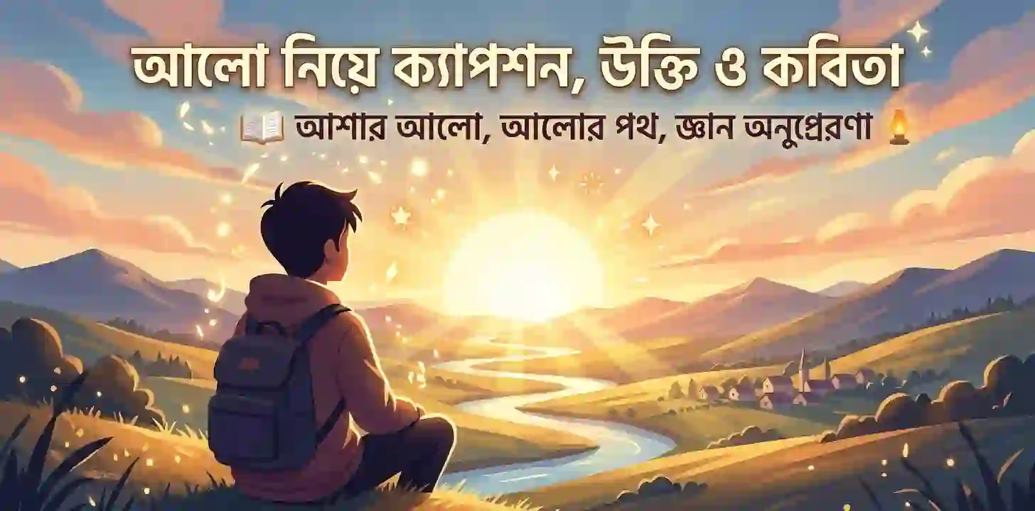 আলো নিয়ে ক্যাপশন, উক্তি ও কবিতা
