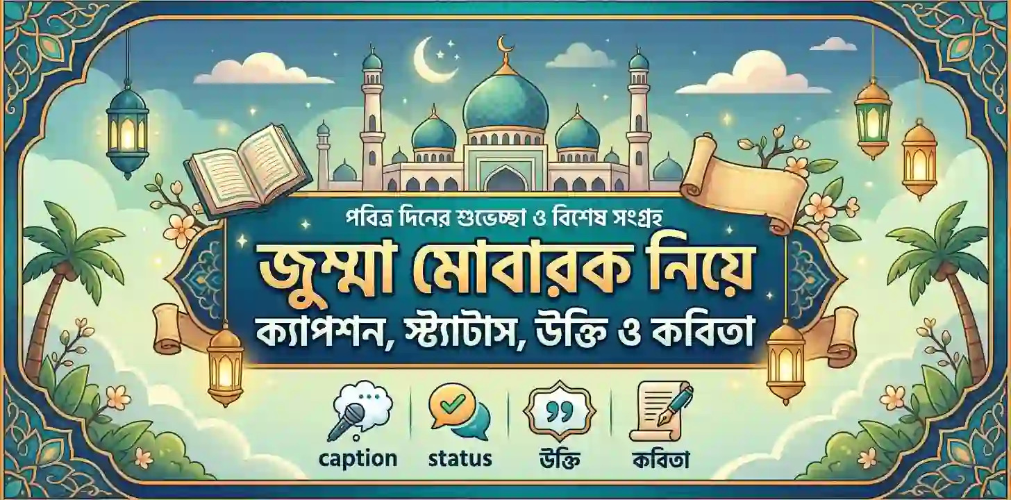 জুম্মা মোবারক নিয়ে ক্যাপশন, স্ট্যাটাস, উক্তি ও কবিতা