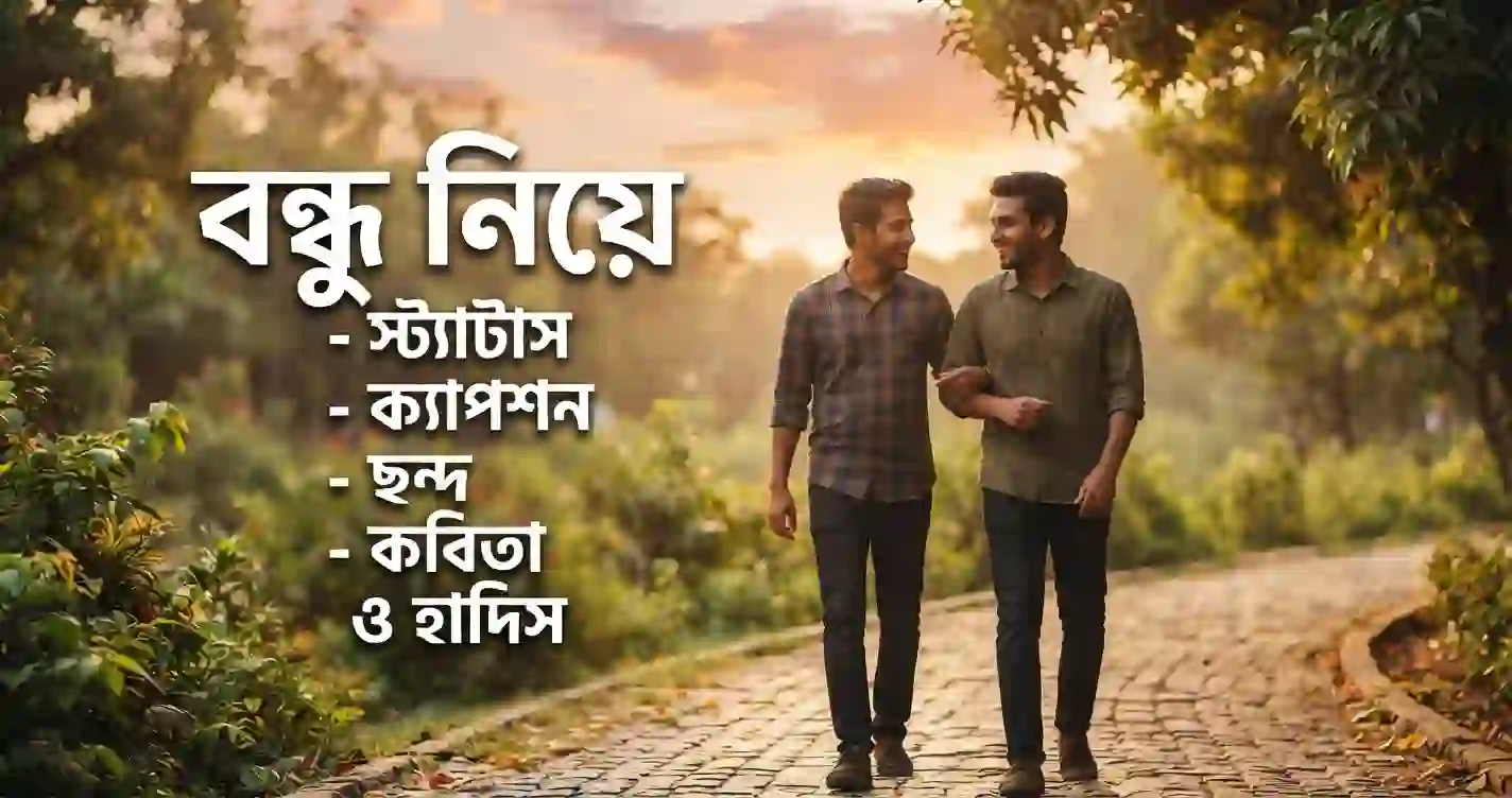 বন্ধু নিয়ে স্ট্যাটাস, ক্যাপশন, ছন্দ, কবিতা ও হাদিস