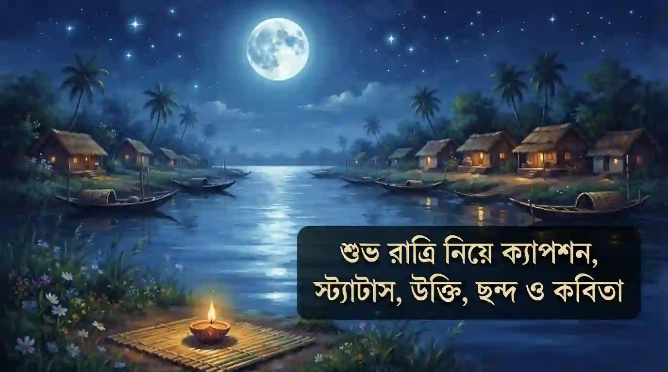 শুভ রাত্রি নিয়ে ক্যাপশন, স্ট্যাটাস, উক্তি, ছন্দ ও কবিতা।
