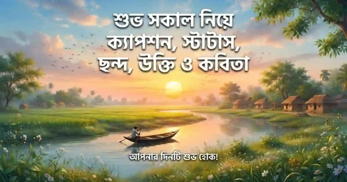 শুভ সকাল নিয়ে ক্যাপশন, স্ট্যাটাস, ছন্দ, উক্তি ও কবিতা 
