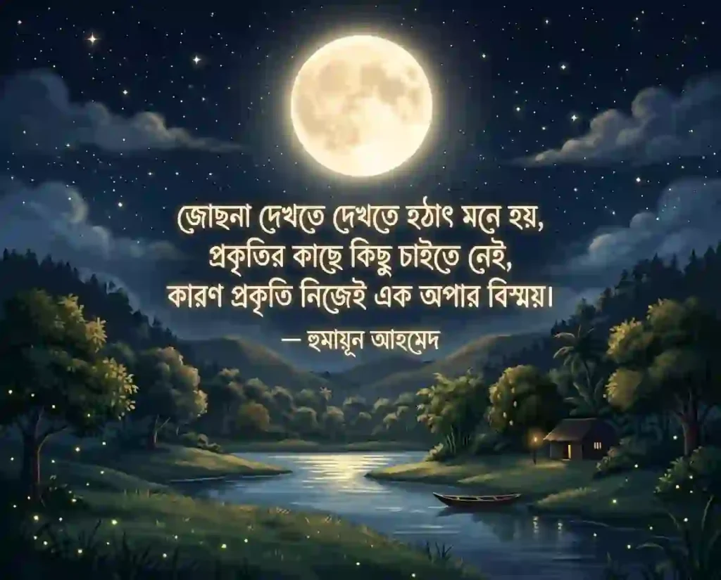 প্রকৃতি নিয়ে হুমায়ুন আহমেদের উক্তি