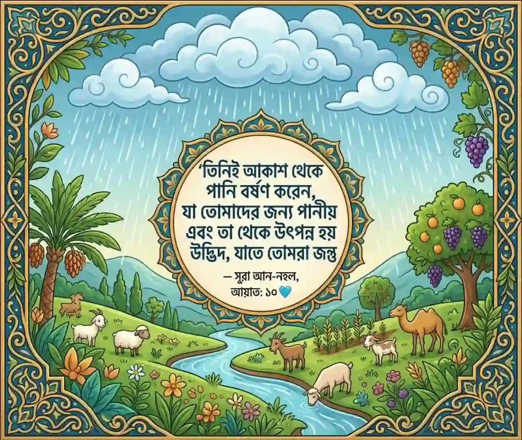 বৃষ্টি নিয়ে কোরআনের আয়াত