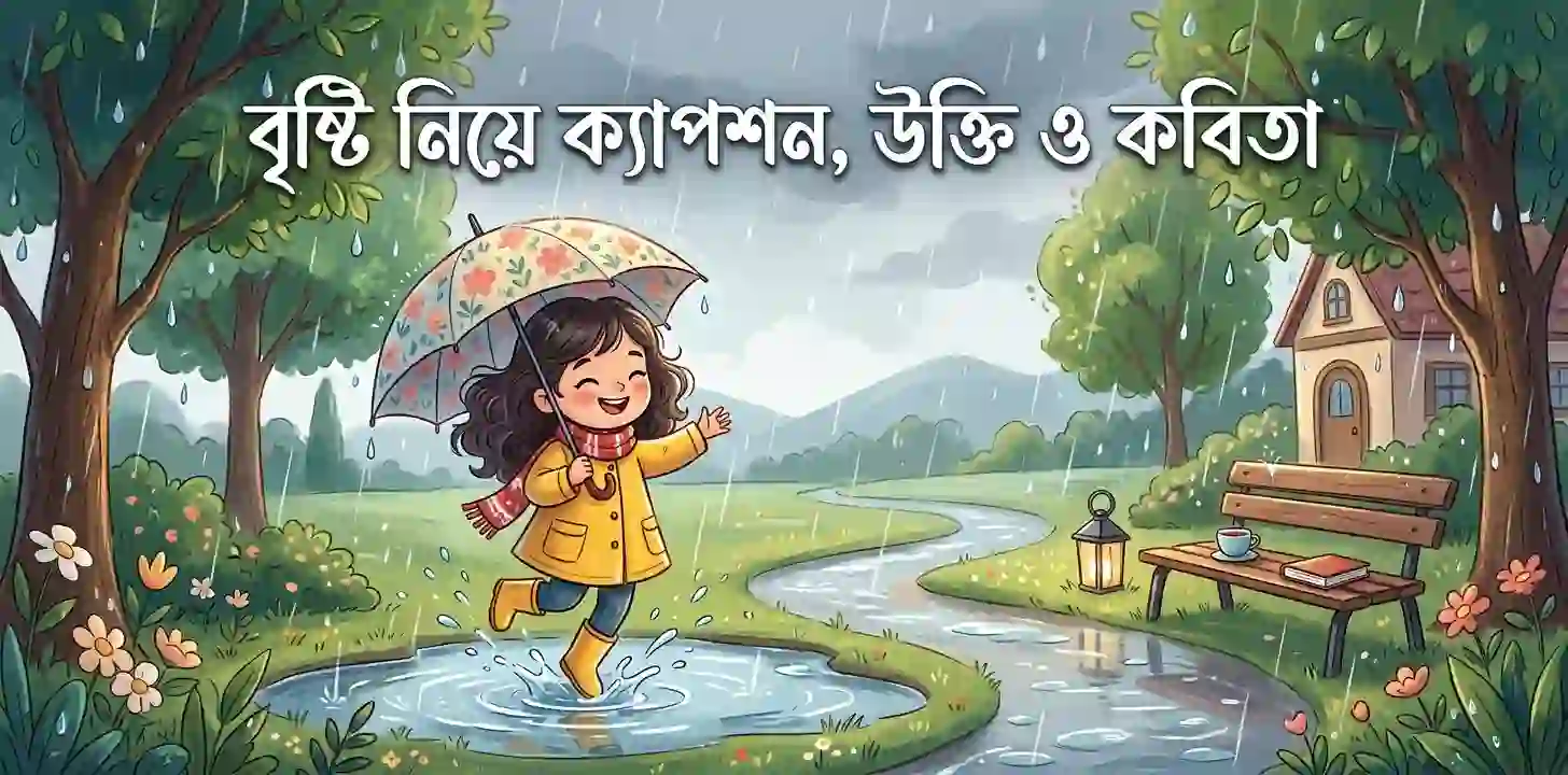 বৃষ্টি নিয়ে ক্যাপশন, উক্তি ও কবিতা