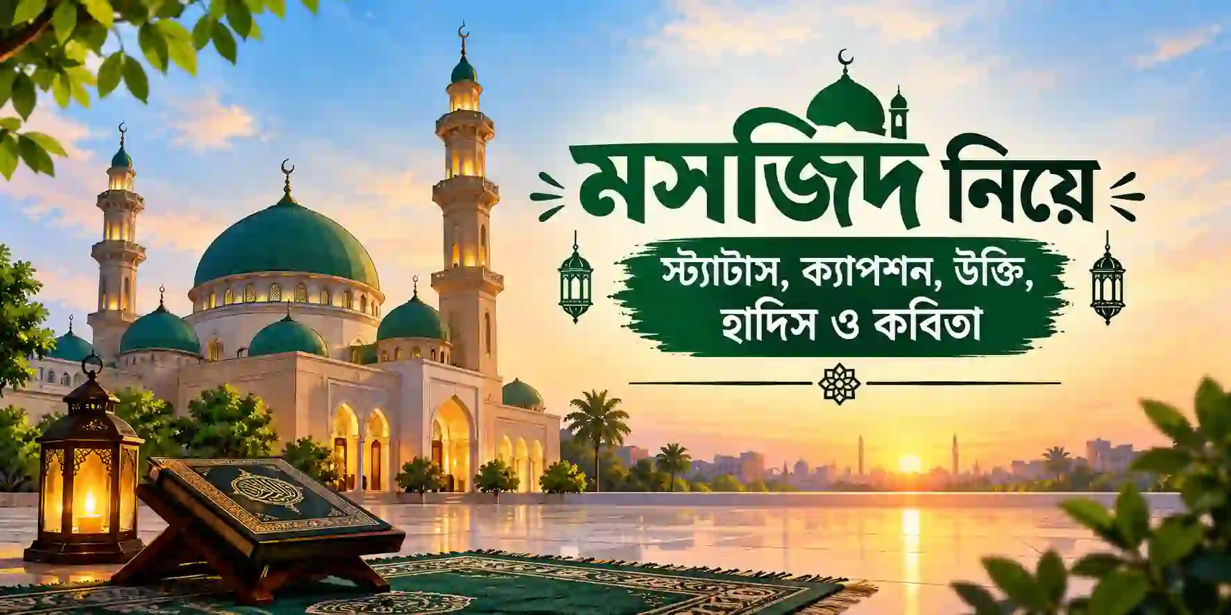 মসজিদ নিয়ে স্ট্যাটাস, ক্যাপশন, উক্তি, হাদিস ও কবিতা