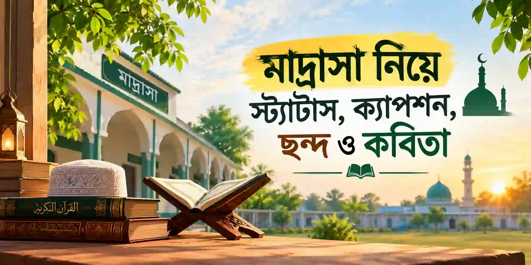 মাদ্রাসা নিয়ে স্ট্যাটাস, ক্যাপশন, ছন্দ ও কবিতা