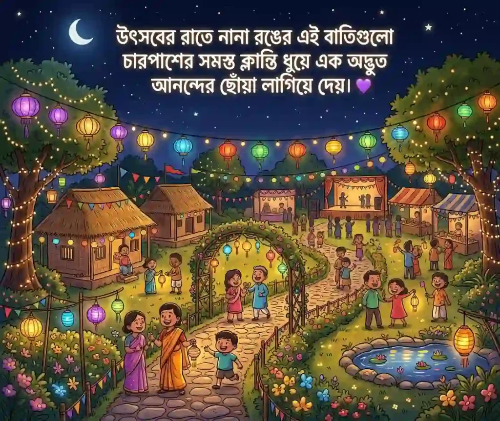 রঙিন আলো নিয়ে ক্যাপশন
