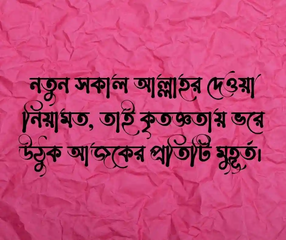 শুভ সকাল নিয়ে ইসলামিক স্ট্যাটাস