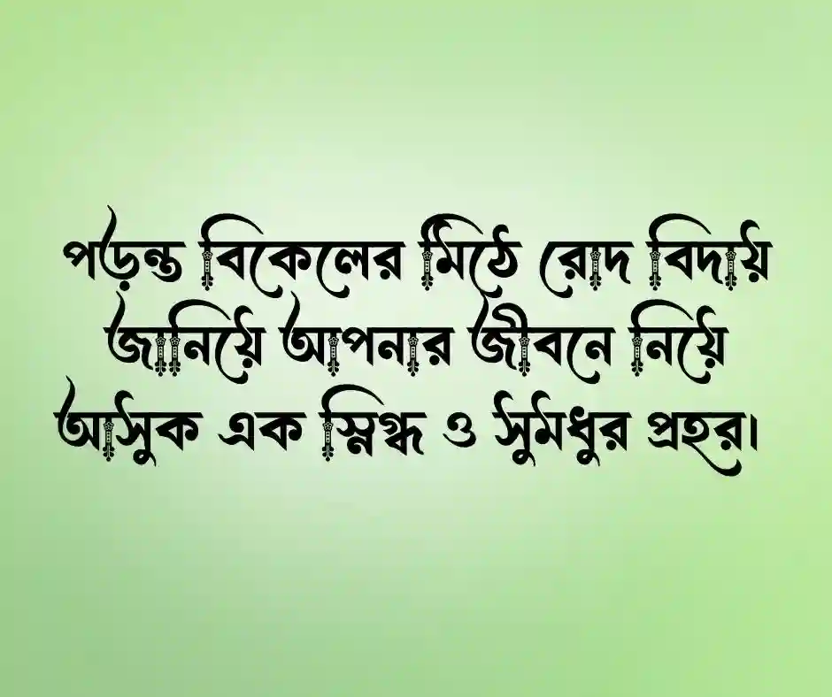শুভ সন্ধ্যা নিয়ে ক্যাপশন